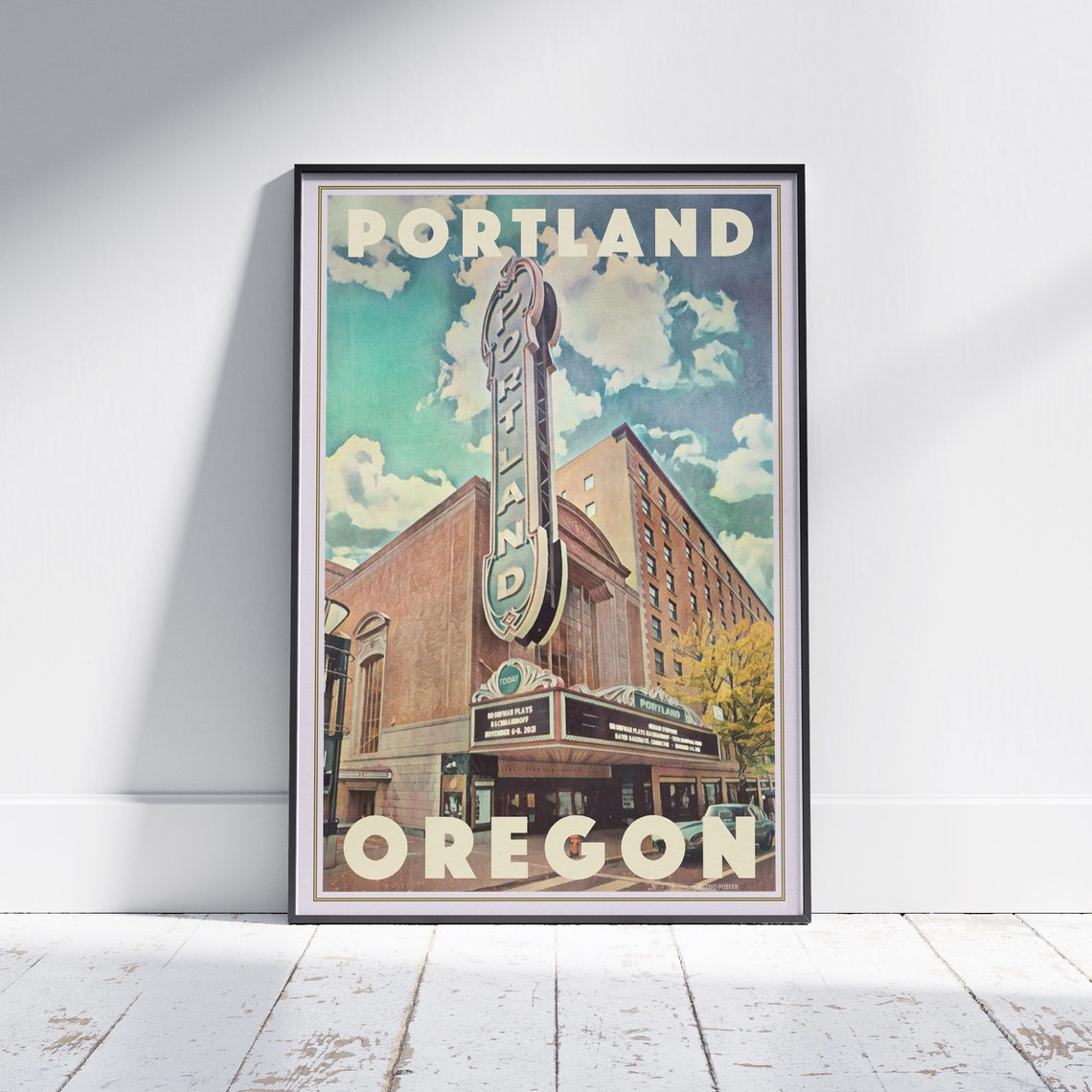 Portland Poster Concert By Alecse Limited Edition Usa Travel Poster Portland Gallery Wall Print Of Oregon Portland Decoration Gift