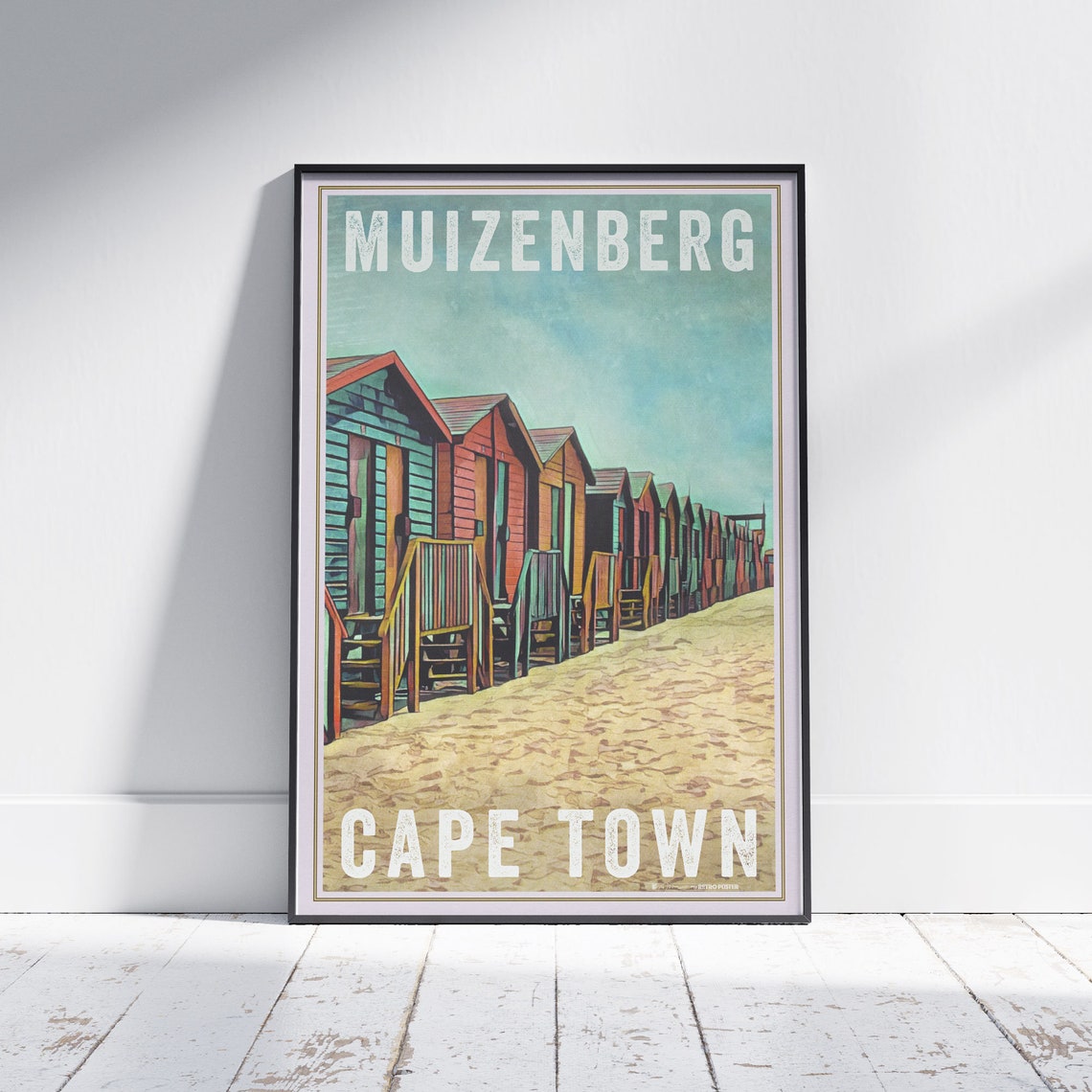 Muizenberg Poster Cape Town By Alecse Limited Edition South Africa Travel Poster Cape Town Gallery Wall Print Of Muizenberg Saf Decor