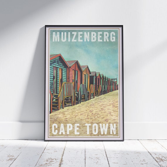 Muizenberg Poster Cape Town By Alecse Limited Edition South Africa Travel Poster Cape Town Gallery Wall Print Of Muizenberg Saf Decor