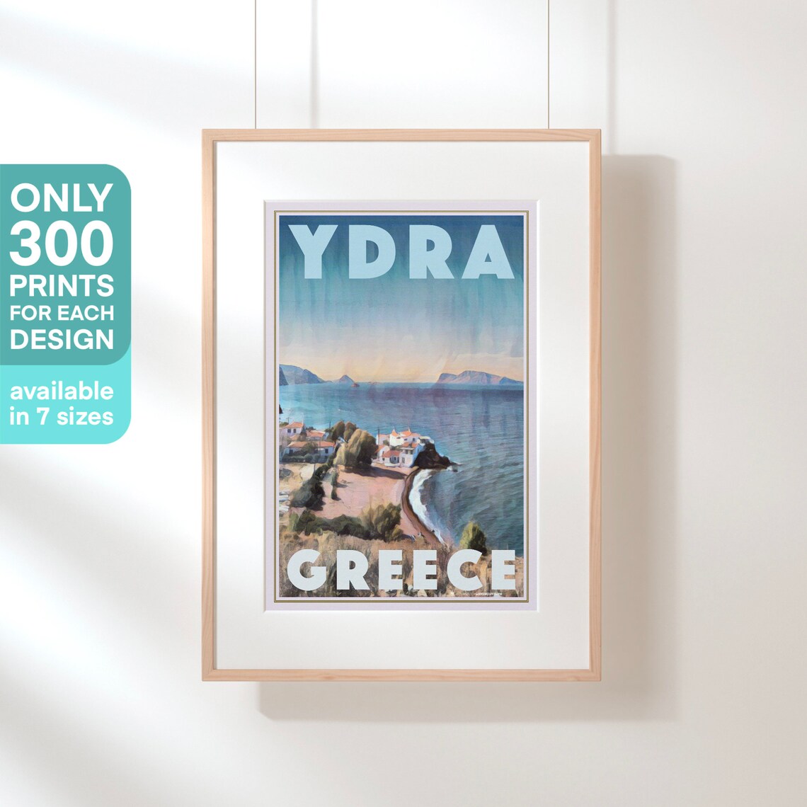 Ydra Greece Island Village Aegean Sea Coast Retro Travel Poster - Image 3
