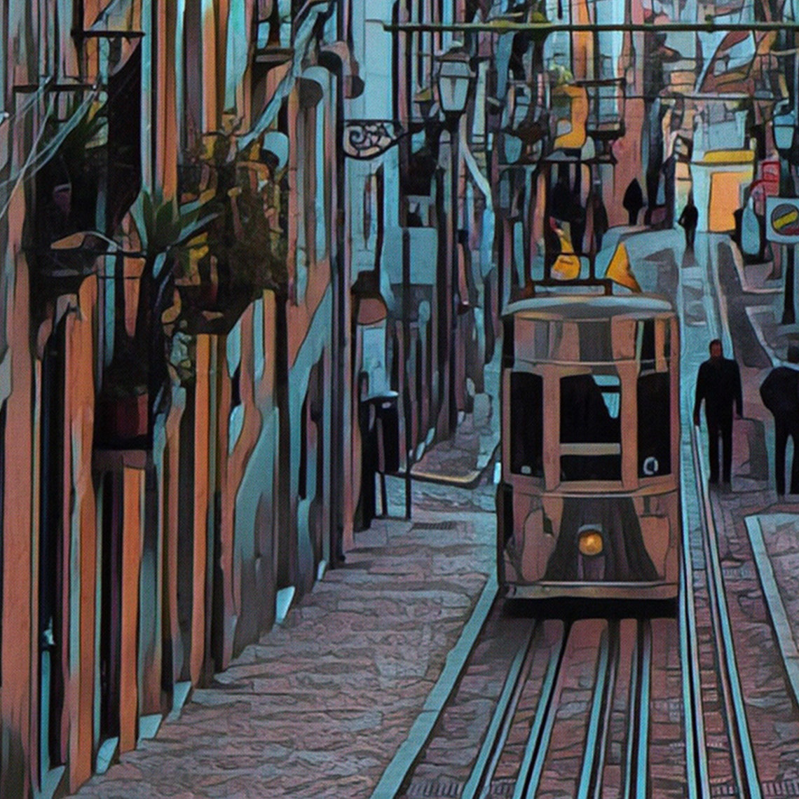 Lisbon Poster Lisboa Tram Down By Alecse Limited Edition Portugal Travel Poster Portugal Gallery Wall Print Of Lisbon - Image 4