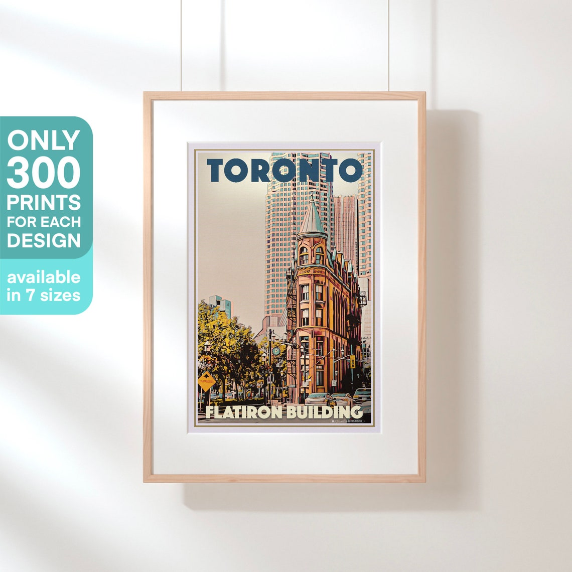 Toronto Flatiron Building Historic Tower Vintage City Travel Poster - Image 3