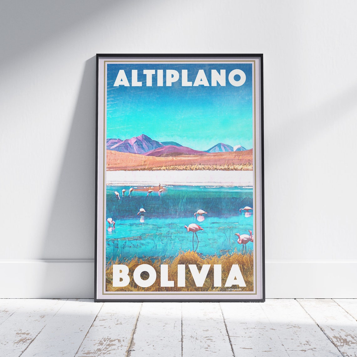 Bolivia Poster Altiplano By Alecse Limited Edition Bolivia Travel Poster Altiplano Print Bolivia Gift Poster Of Altiplano Bolivia