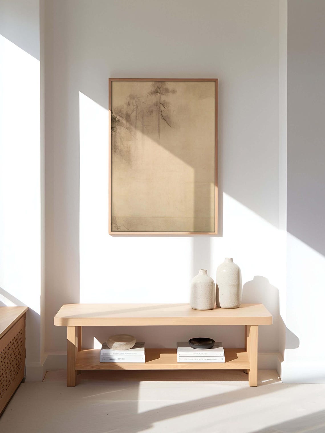 Wabi Sabi Pine Tree Sketch Art Print, Japandi - Image 2