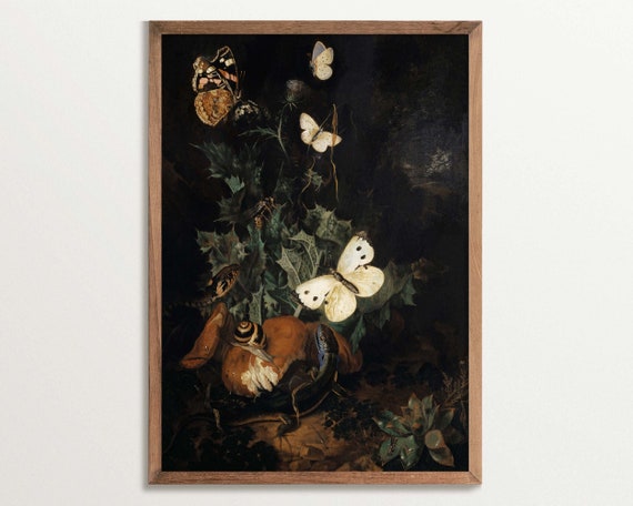 Dark Academia Still Life Painting, Baroque Decor