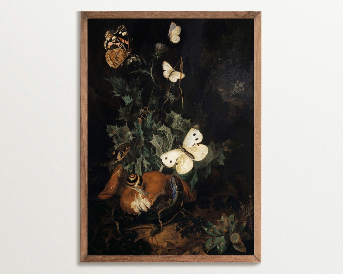 Dark Academia Still Life Painting, Baroque Decor