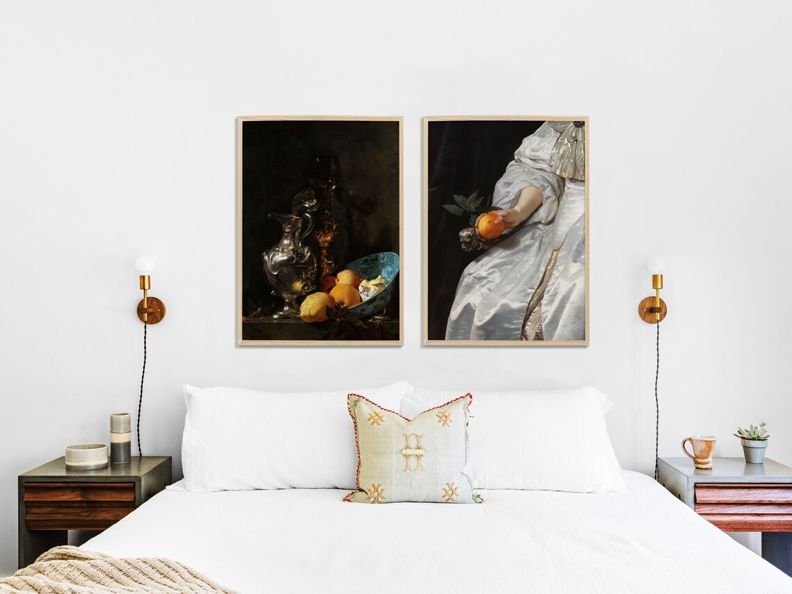 Baroque Still Life Painting, Dark Academia Decor - Image 2