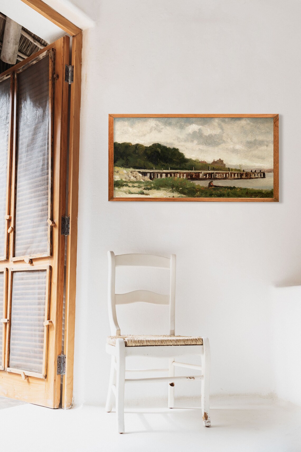 Lake House Panoramic Landscape Poster Print - Image 2