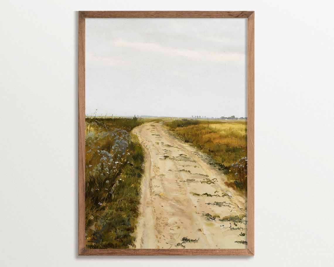 Vintage Landscape - Farmhouse Art