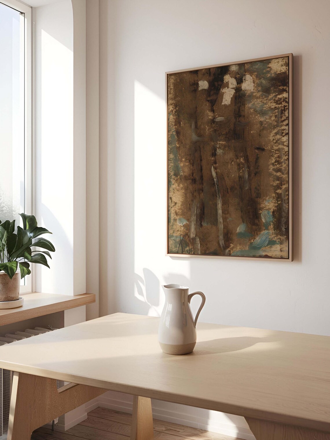 Moody Abstract Art Print, Dark Minimalist Wabi Sabi - Image 2