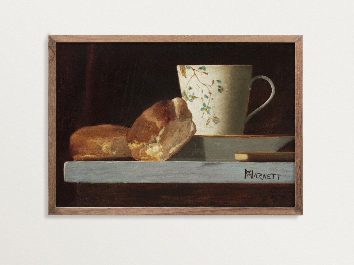 Still Life Painting, Breakfast Food Dining Room Decor