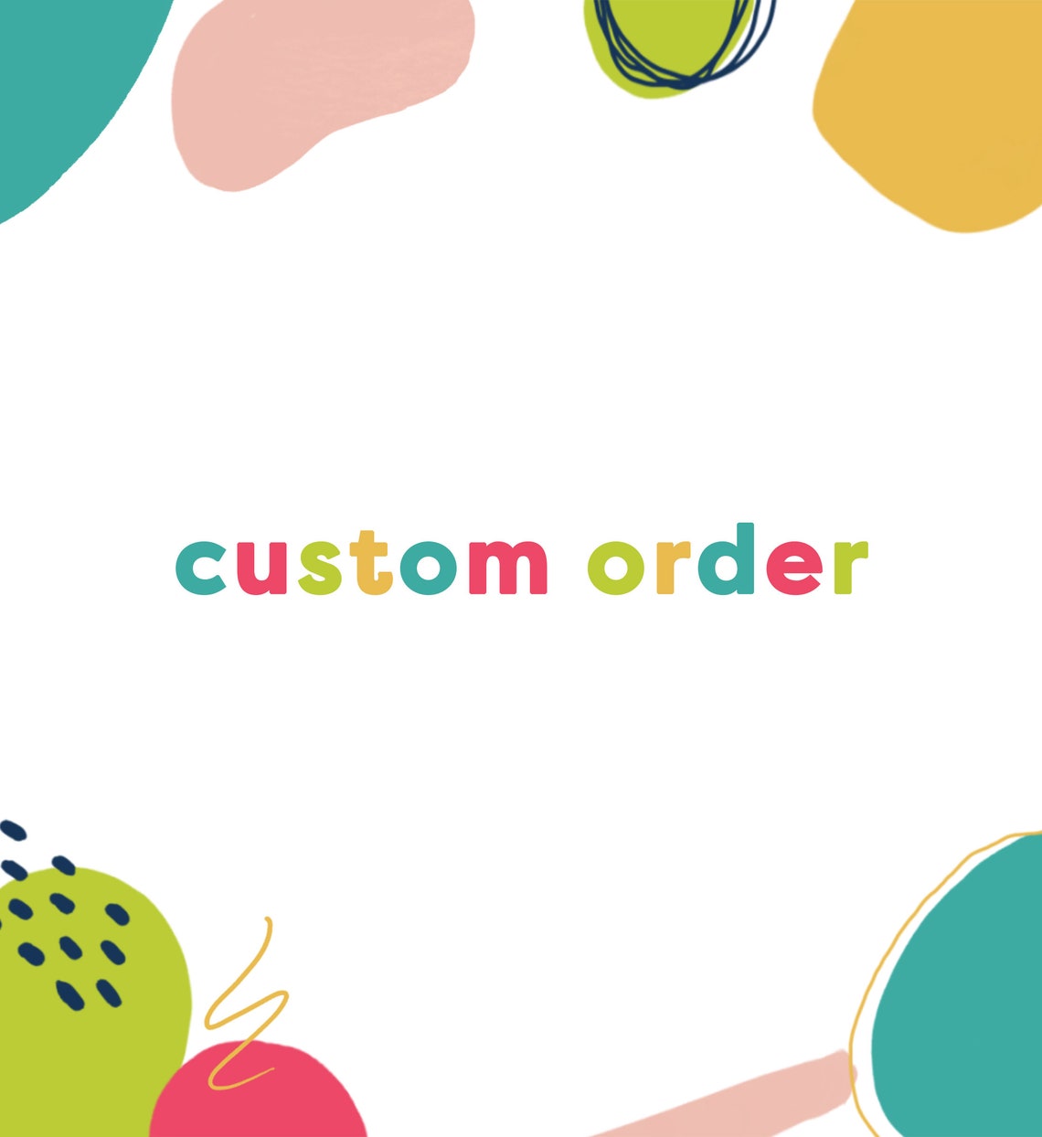 Reserved Custom Order For Stephanie Geist