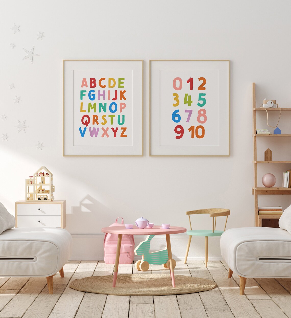 Rainbow Alphabet And Numbers Nursery Art Print - Image 5