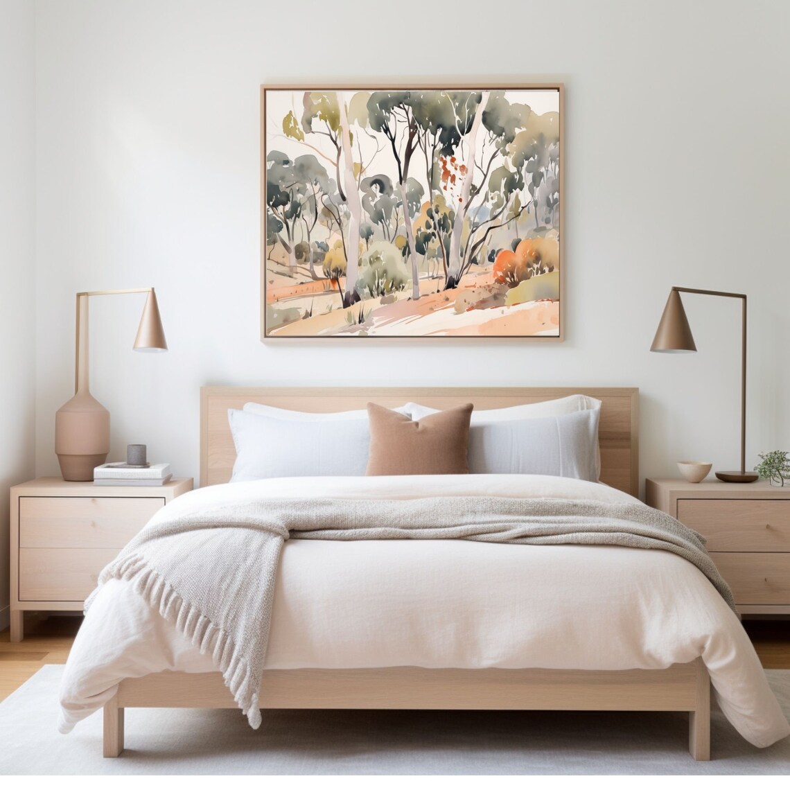 Abstract Tree Landscape, Australian Watercolor Art Print - Image 3