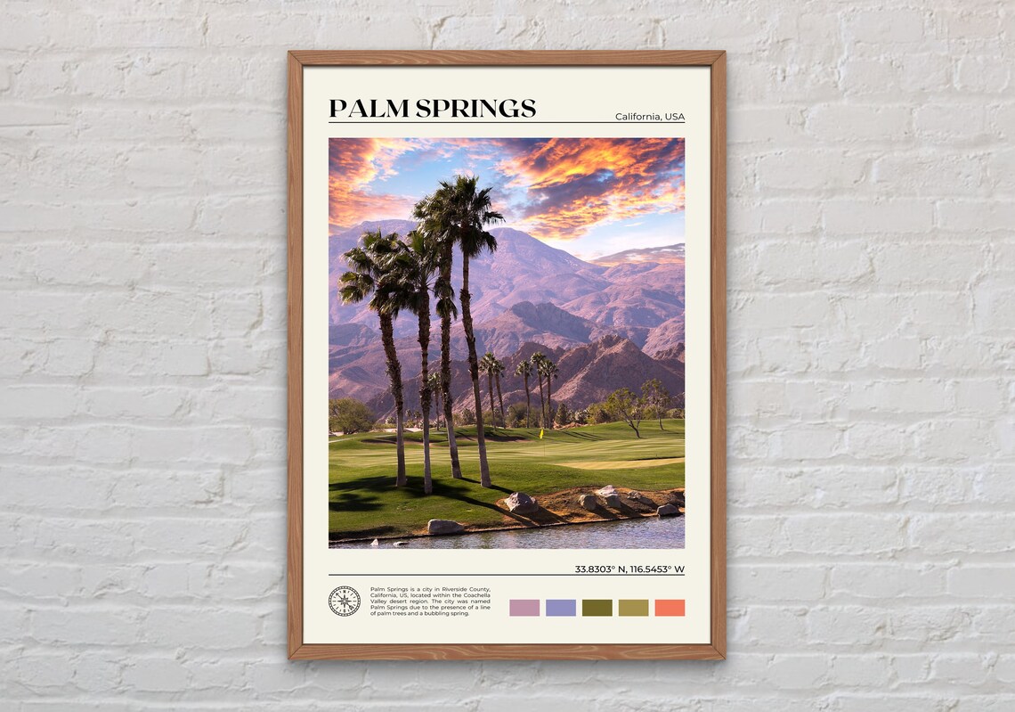 Palm Springs Photo Print, California Travel Poster
