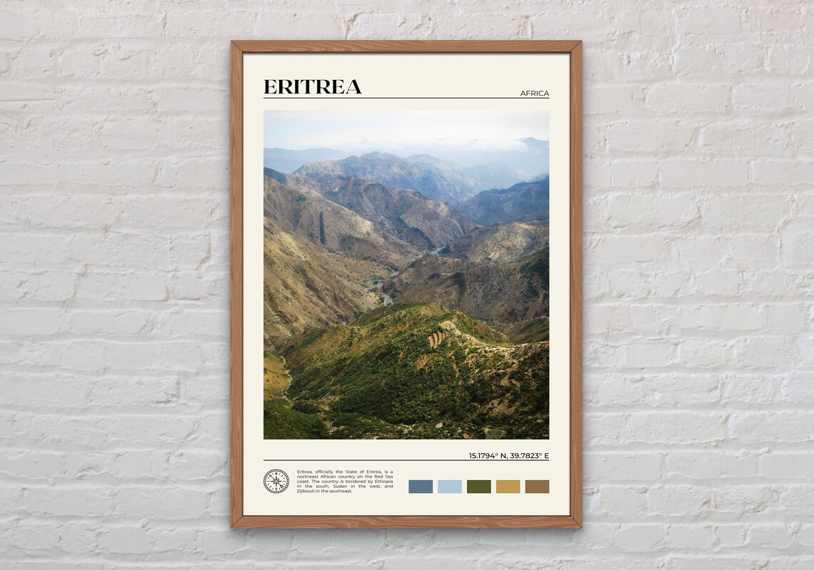 Eritrea Real Photo Poster, Africa Wall Decor