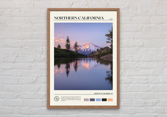 Northern California Travel Poster, Real Photo Print