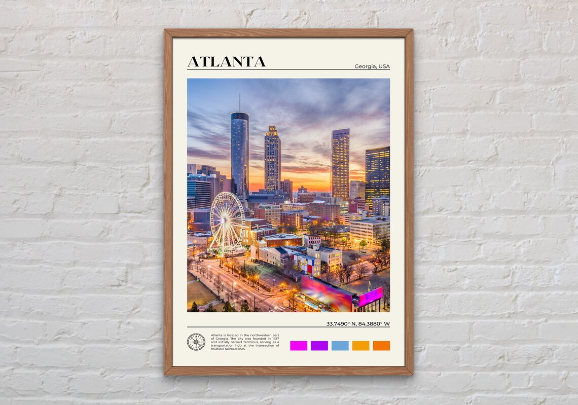Atlanta Photo, Travel Wall Art Print for Georgia
