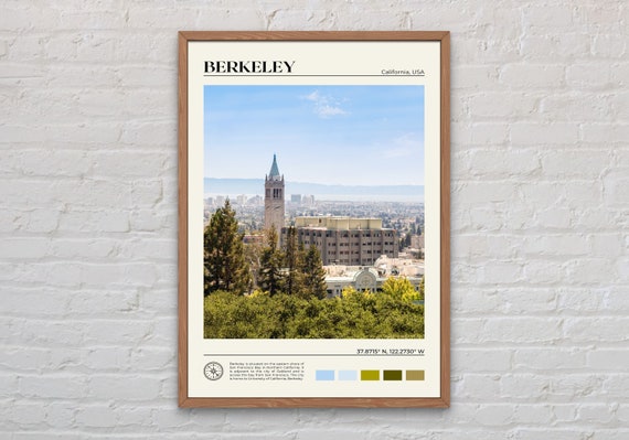 Berkeley Travel Poster, California Wall Art Print