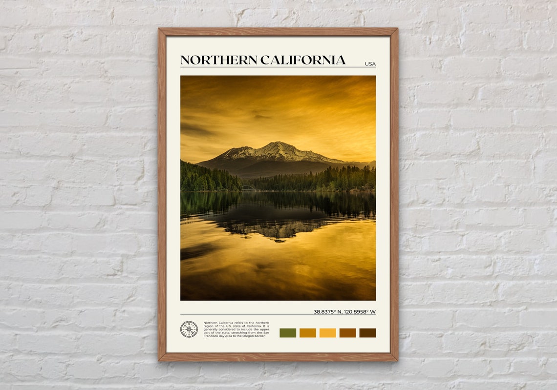 Real Photo Northern California Print California Wall Art Northern California Poster California Photo California Poster Print