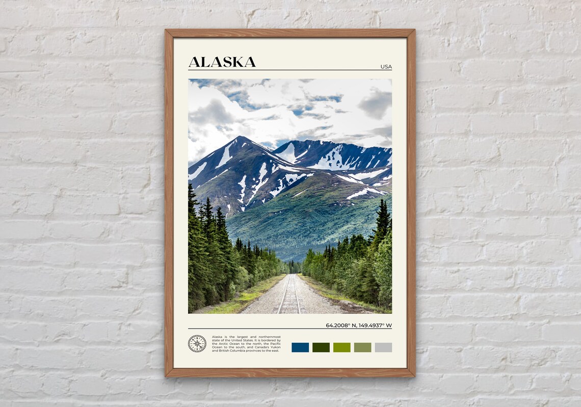 Alaska Real Photo Travel Poster, United States