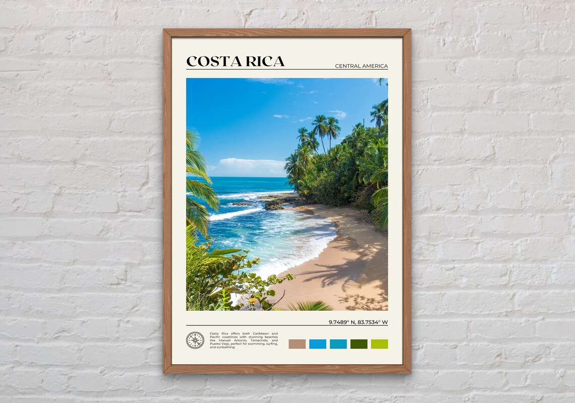 Costa Rica Real Photo Travel Poster