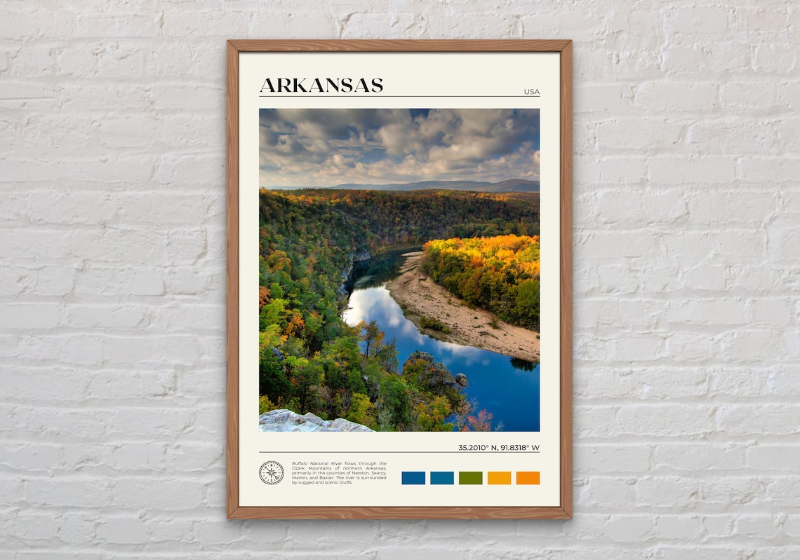 Arkansas Travel Poster, Real Photo Wall Art