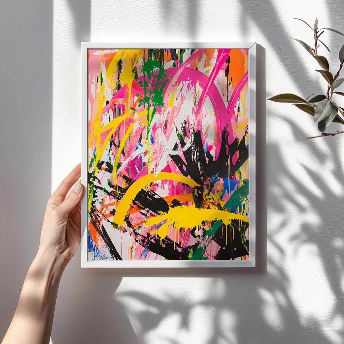 Epic Graffiti Abstract Painting Bold Expressionist Street Art Vibrant Color Splash Urban Contemporary Wall Decor - Image 3