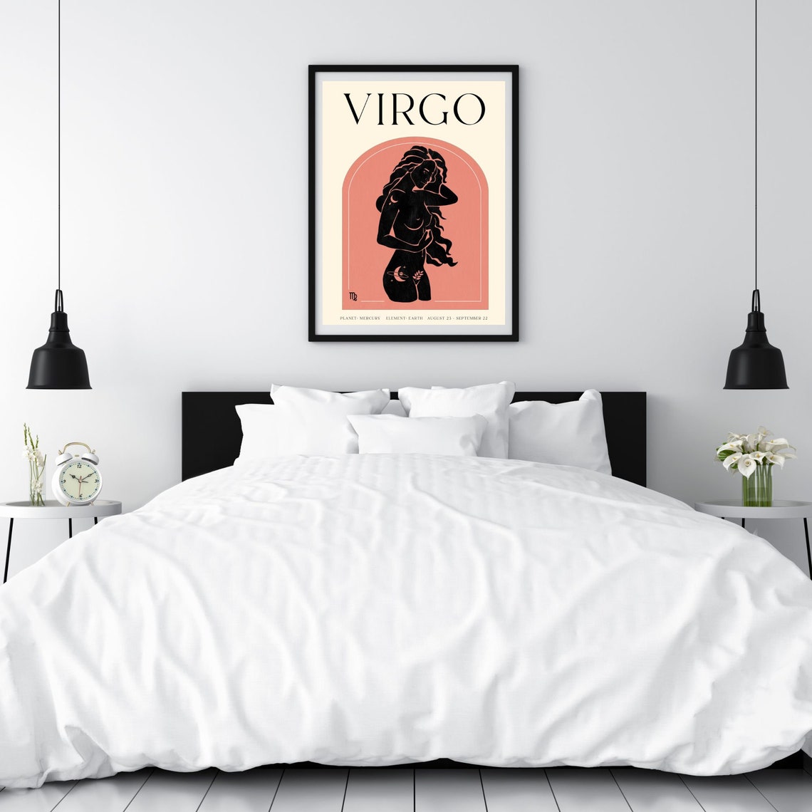 Virgo Zodiac Goddess Celestial Woman Astrology Star Sign Poster Art - Image 3