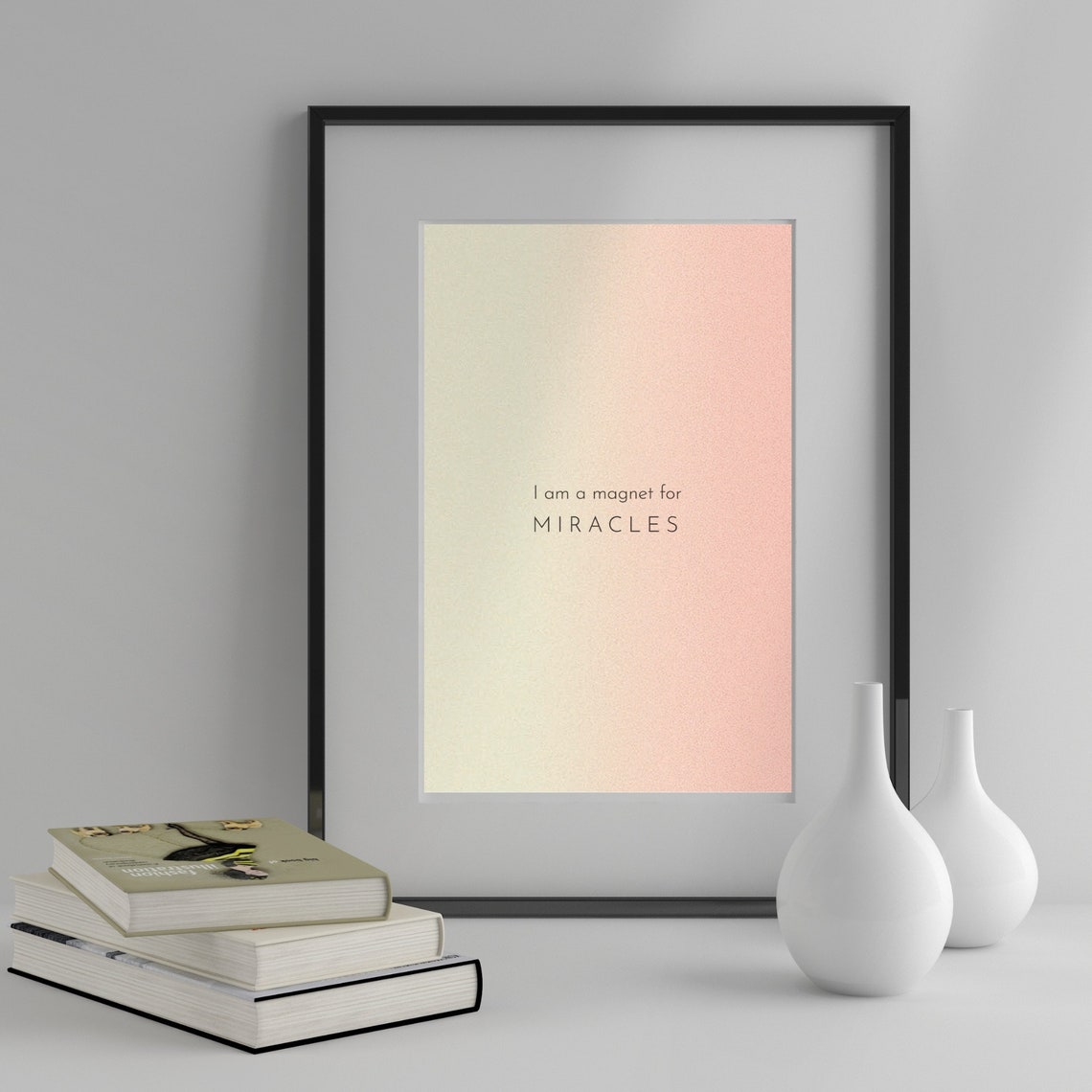 I Am A Magnet For Miracles Manifestation Gradient Quote Poster Aura - Image 4