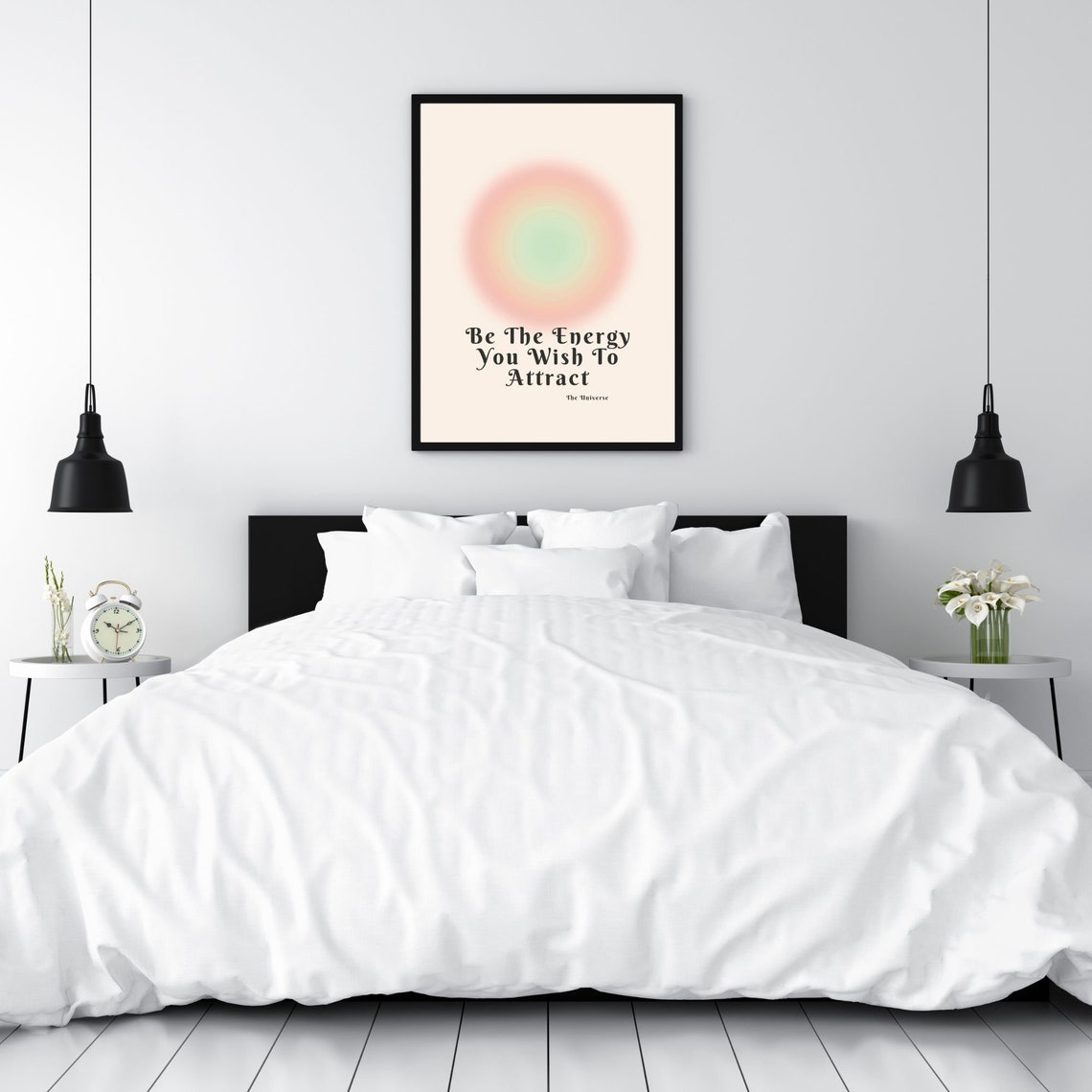 Be The Energy You Wish To Attract Aura Manifestation Quote Poster - Image 3