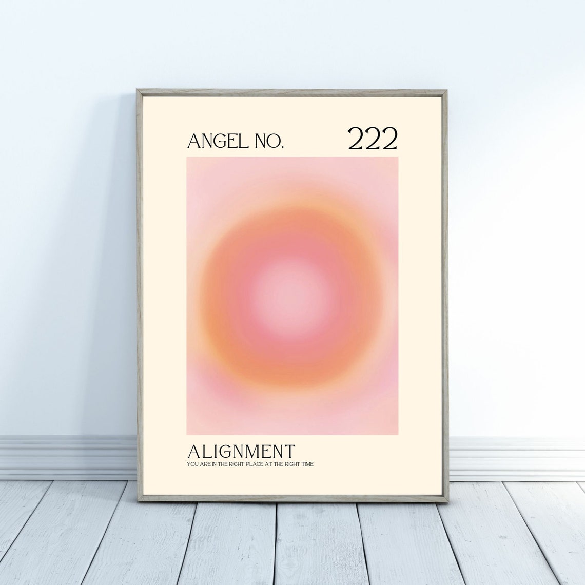Angel No 222 Alignment Aura Circle Spiritual Manifestation Poster