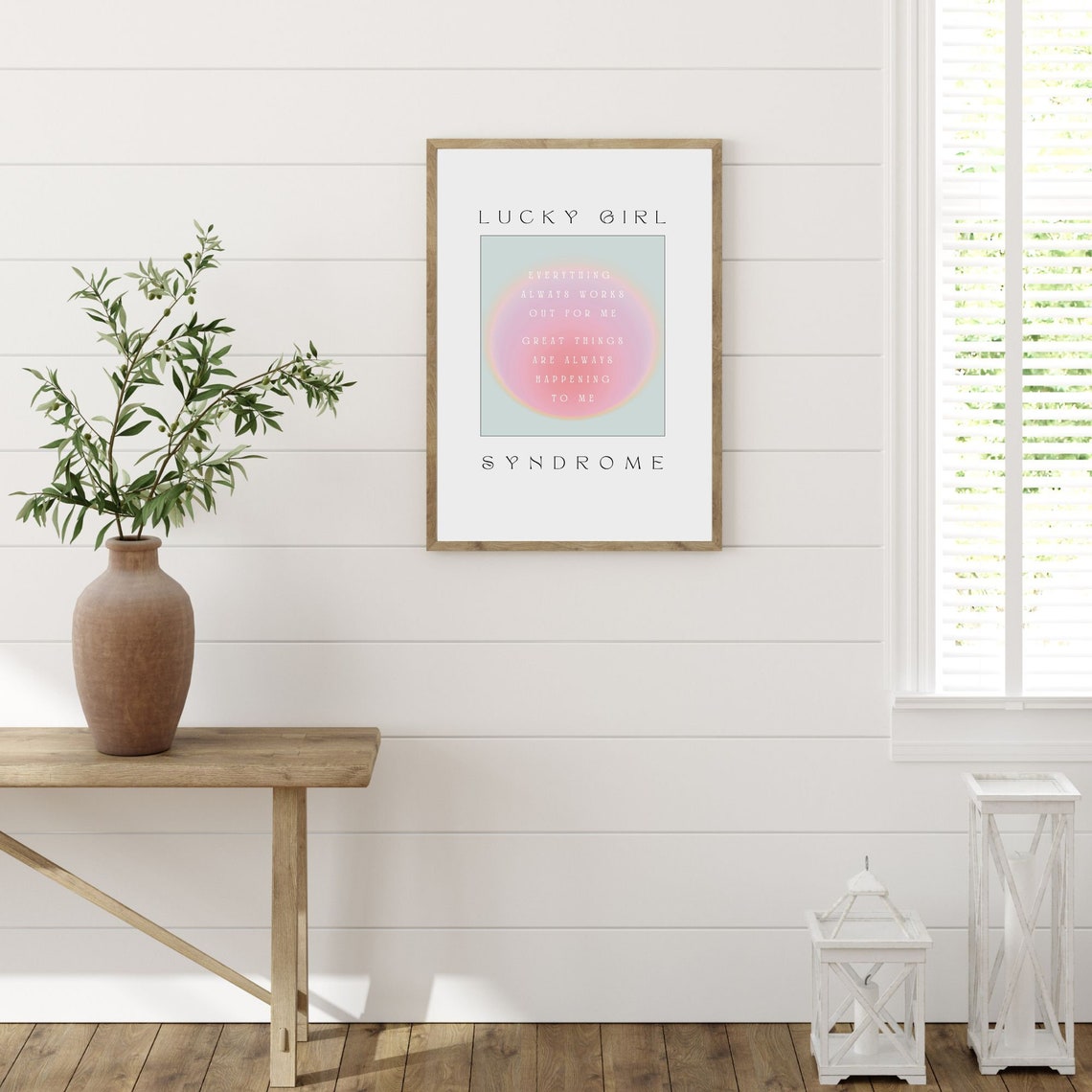 Lucky Girl Syndrome Art Print Lucky Girl Quote Aura Poster Trendy Wall Art Manifestation Poster Aesthetic Print - Image 4