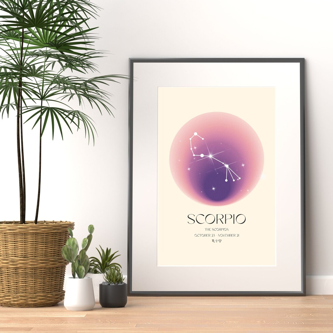 Scorpio Constellation Purple Aura Zodiac Star Sign Astrology Poster - Image 3
