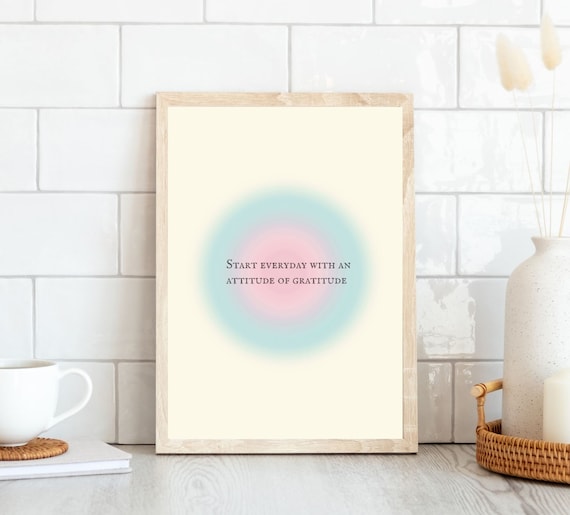 Gratitude Affirmation Art Print, Spiritual Wellness