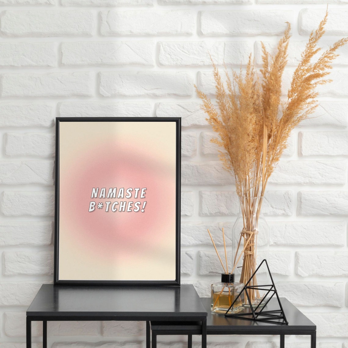 Namaste Art Print Positive Affirmation Print Positive Quote Print Spiritual Wall Art Positive Aura Energy Art Yoga Art - Image 3