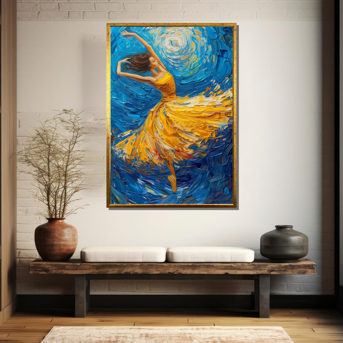 Van Gogh Inspired Ballerina Painting An Oil Art Masterpiece Capturing The Power Of Motion And Graceful Twirl - Image 5