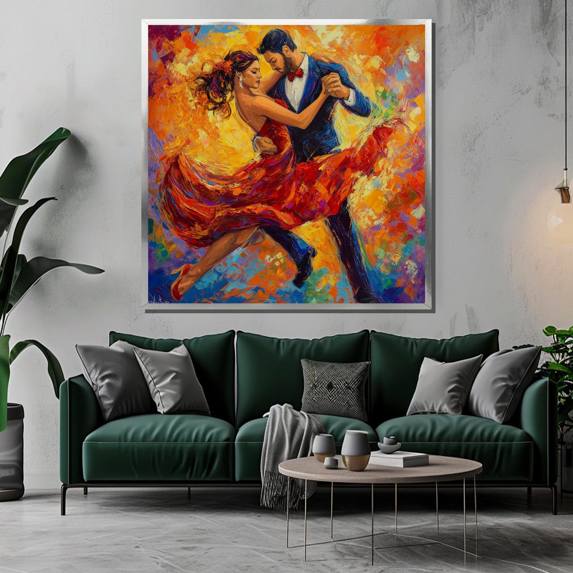 Vibrant Salsa Dance Painting Passionate Couple In Motion Perfect Dance Art And Gift For Salsa Lovers - Image 3