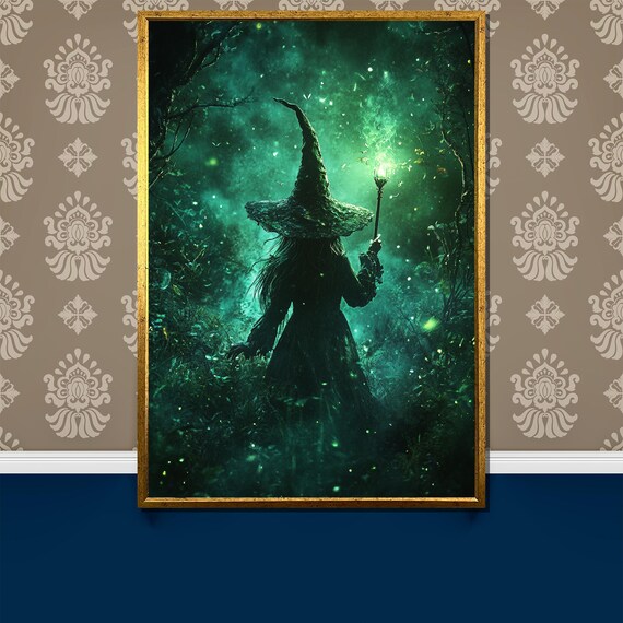 Mystical Witch Painting Enchanting Gift For Fantasy And Magic Lovers