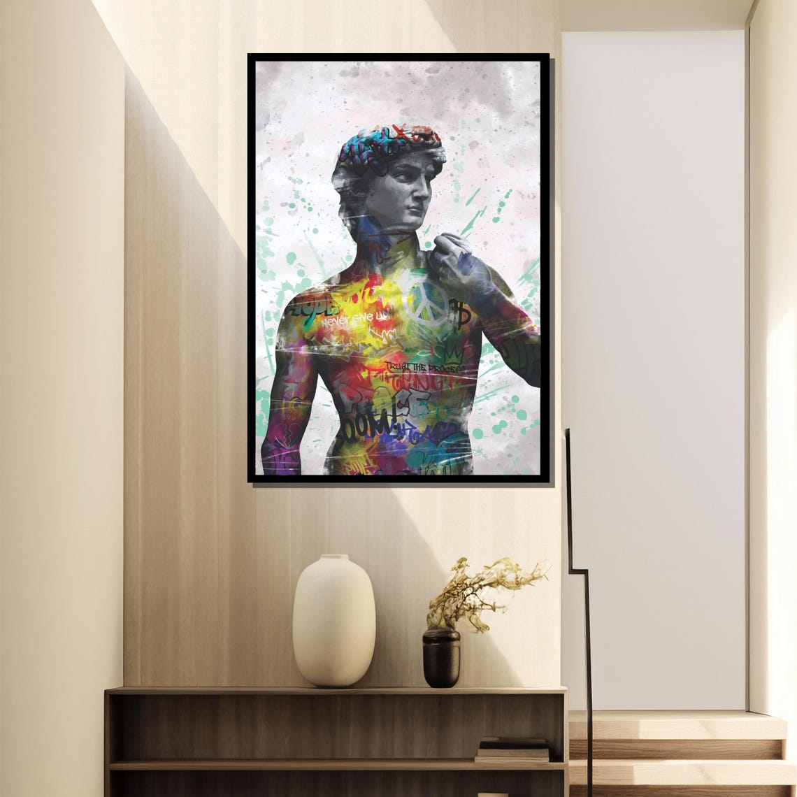 Graffiti David Painting Bold Urban Art Gift Inspired By Classical Sculpture - Image 4