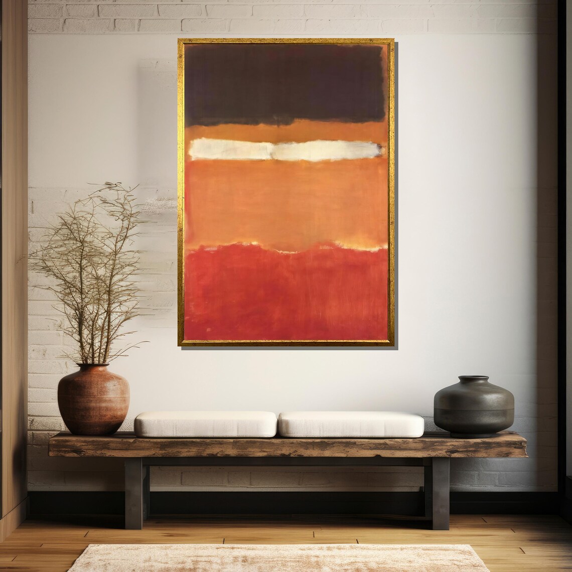 Mark Rothkos Earthy Orange And Brown Abstract Painting A Timeless Contemporary Art Gift For Modern Spaces - Image 5
