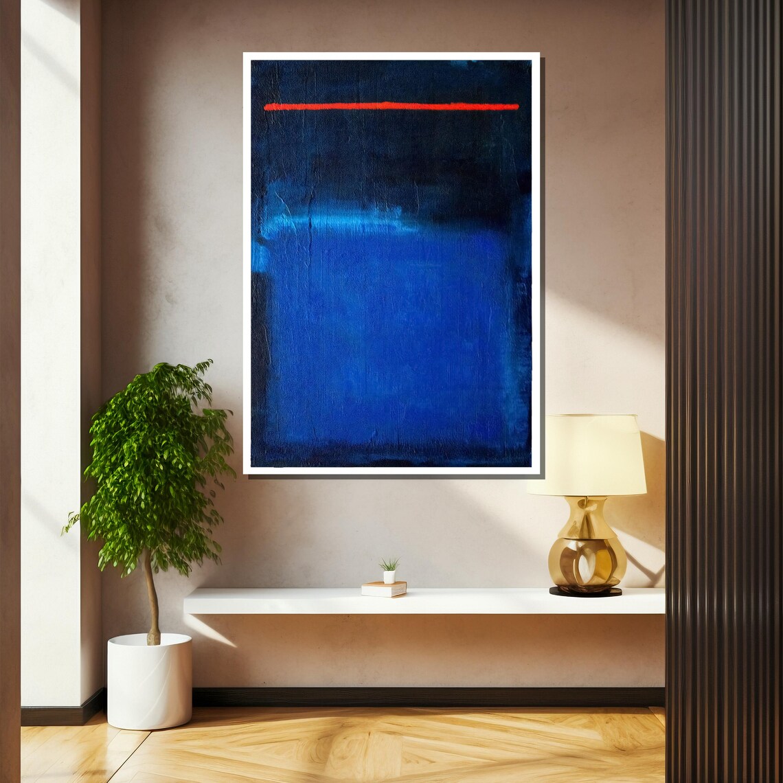 Mark Rothko Untitled Blue and Red Abstract Art Print - Image 2