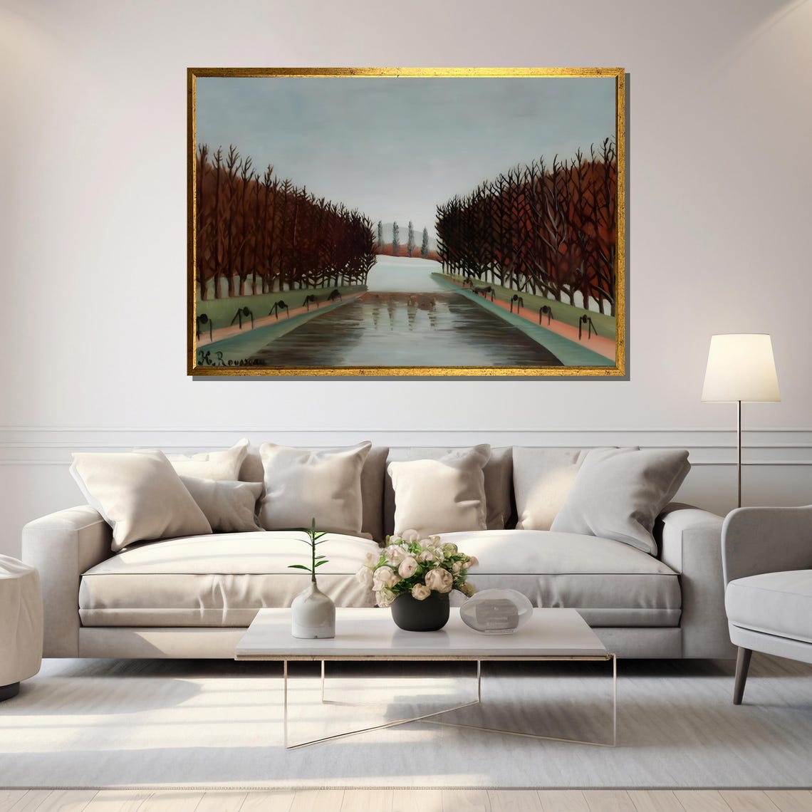 Henri Rousseau Le Canal Autumn Tree Lined Waterway Repro Poster - Image 5