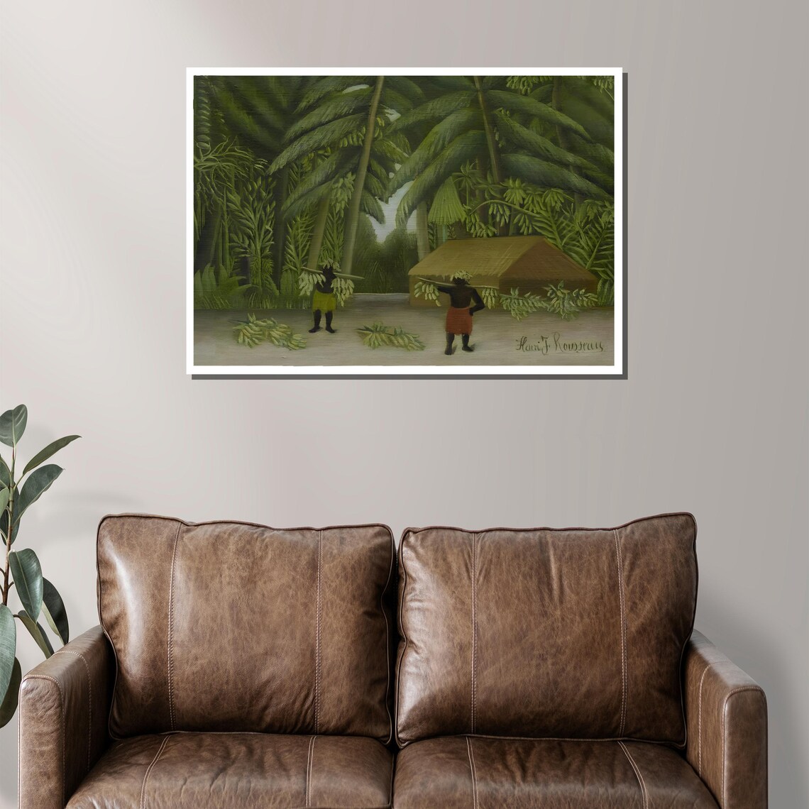Henri Rousseau Banana Harvest in Tropical Jungle Repro Poster - Image 2