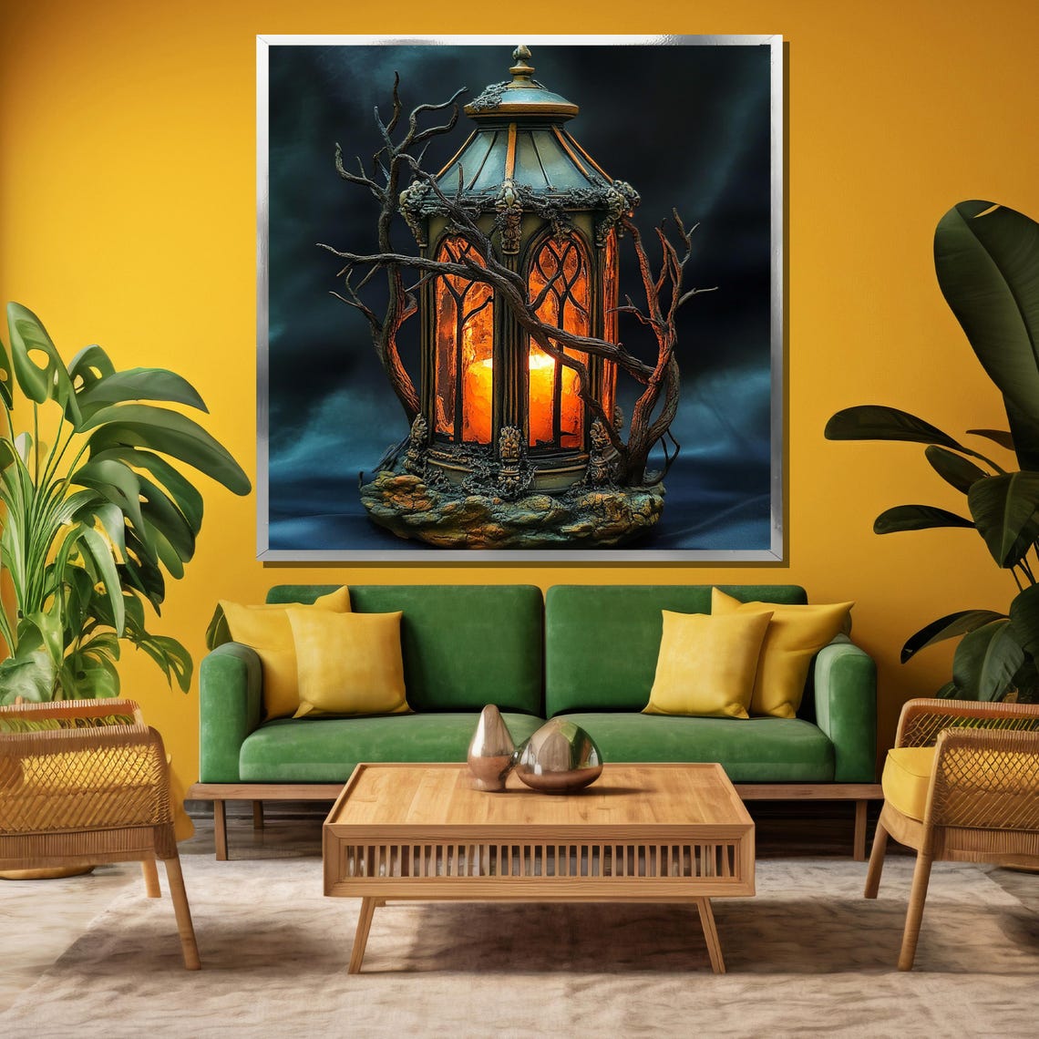 Gothic Lantern Painting Unique Gift For Home Decor And Art Enthusiasts - Image 3