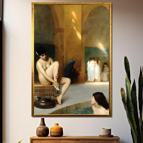 Jean-Leon Gerome Moorish Turkish Bath Classical Painting Poster