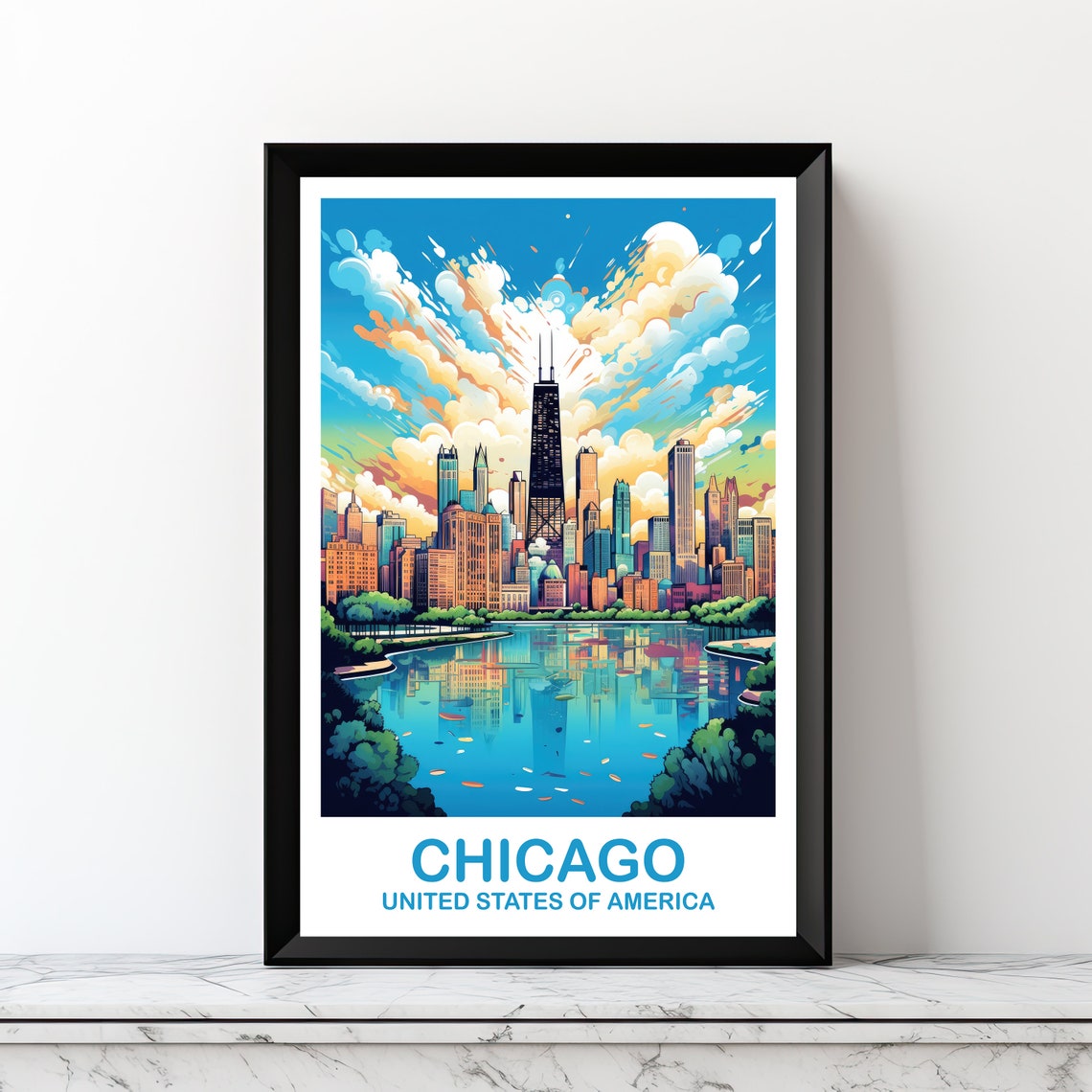 Chicago Travel Wall Art Illinois Travel Wall Art City Skyline Wall Art Travel Wall Art Travel Art Dt2nailch1