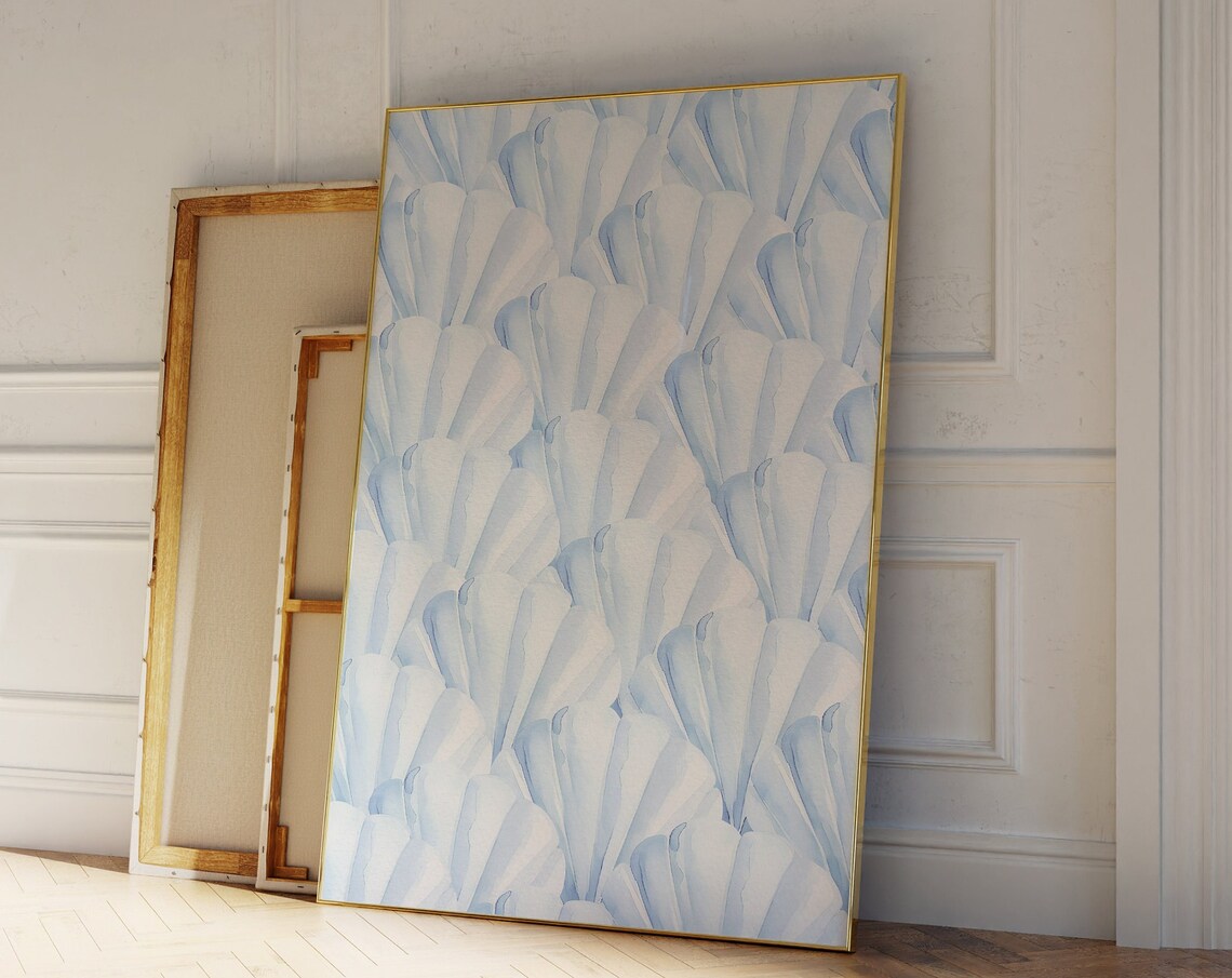 Watercolor Seashell Print, Coastal Room Decor