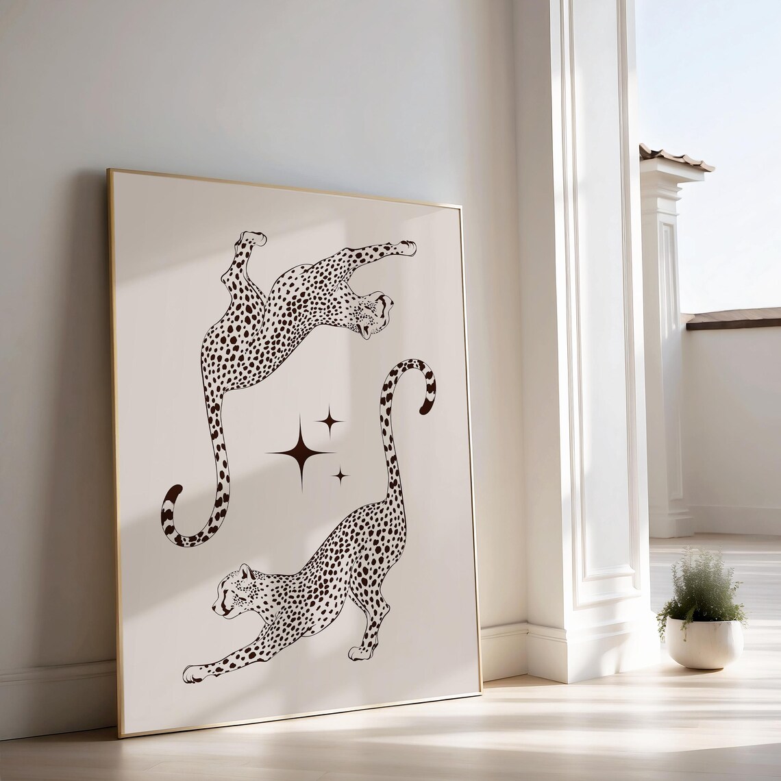Cheetah Aesthetic Funky Leopard Print Poster - Image 3