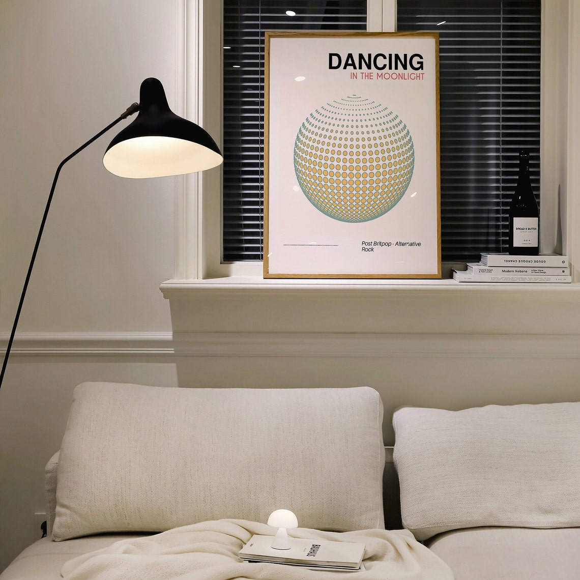 Dancing in the Moonlight Disco Ball Britpop Song Retro Poster - Image 3